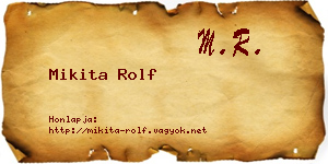 Mikita Rolf névjegykártya